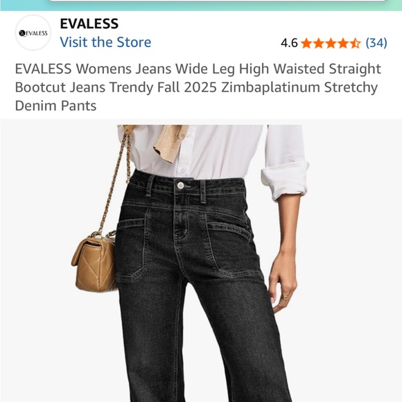 Women’s black high rise/wide leg jeans/NWT & perfect for fall! - Picture 1 of 5